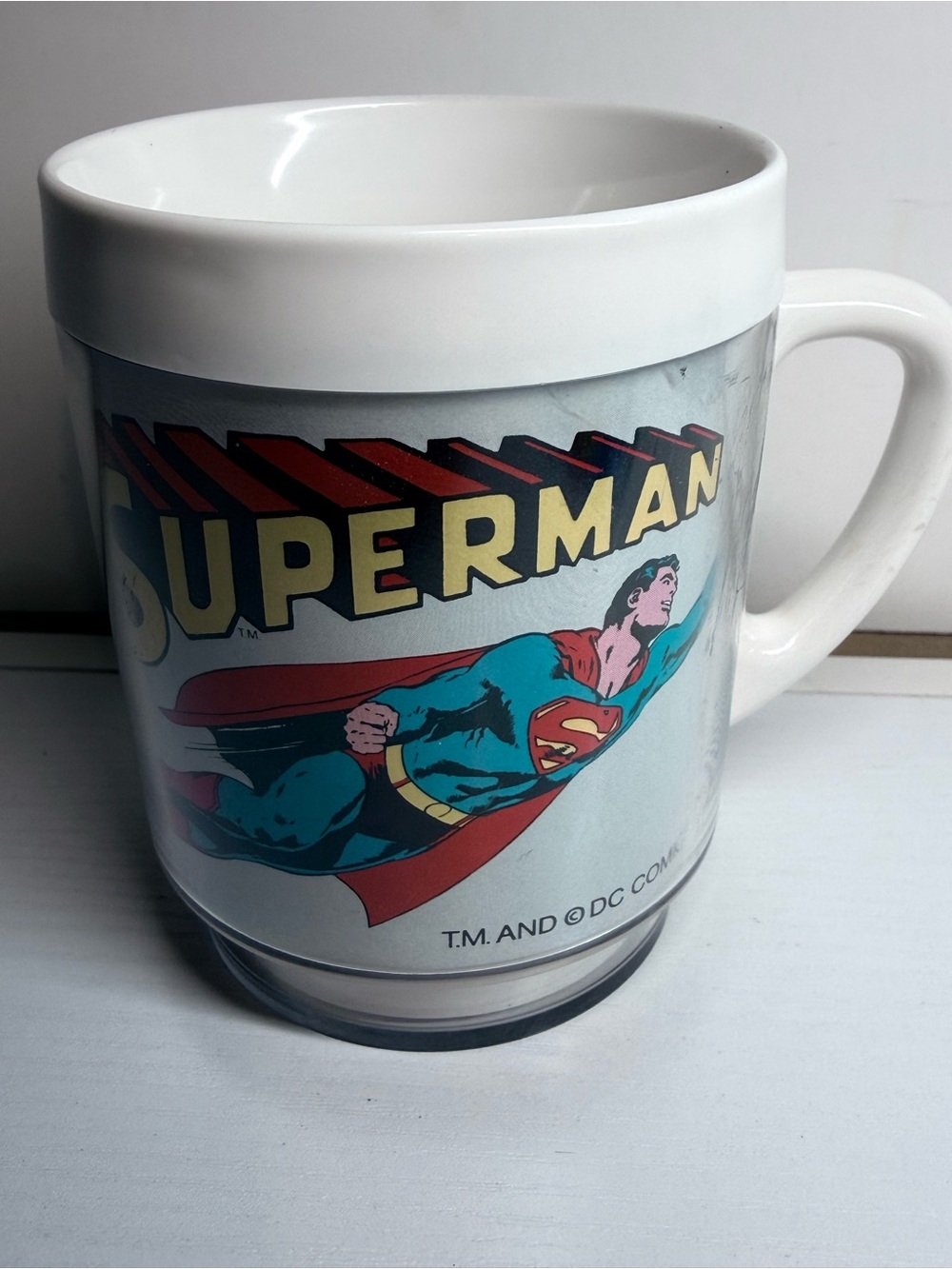 Vintage Superman Coffee Mug 1978 Nice Clean Collectible
